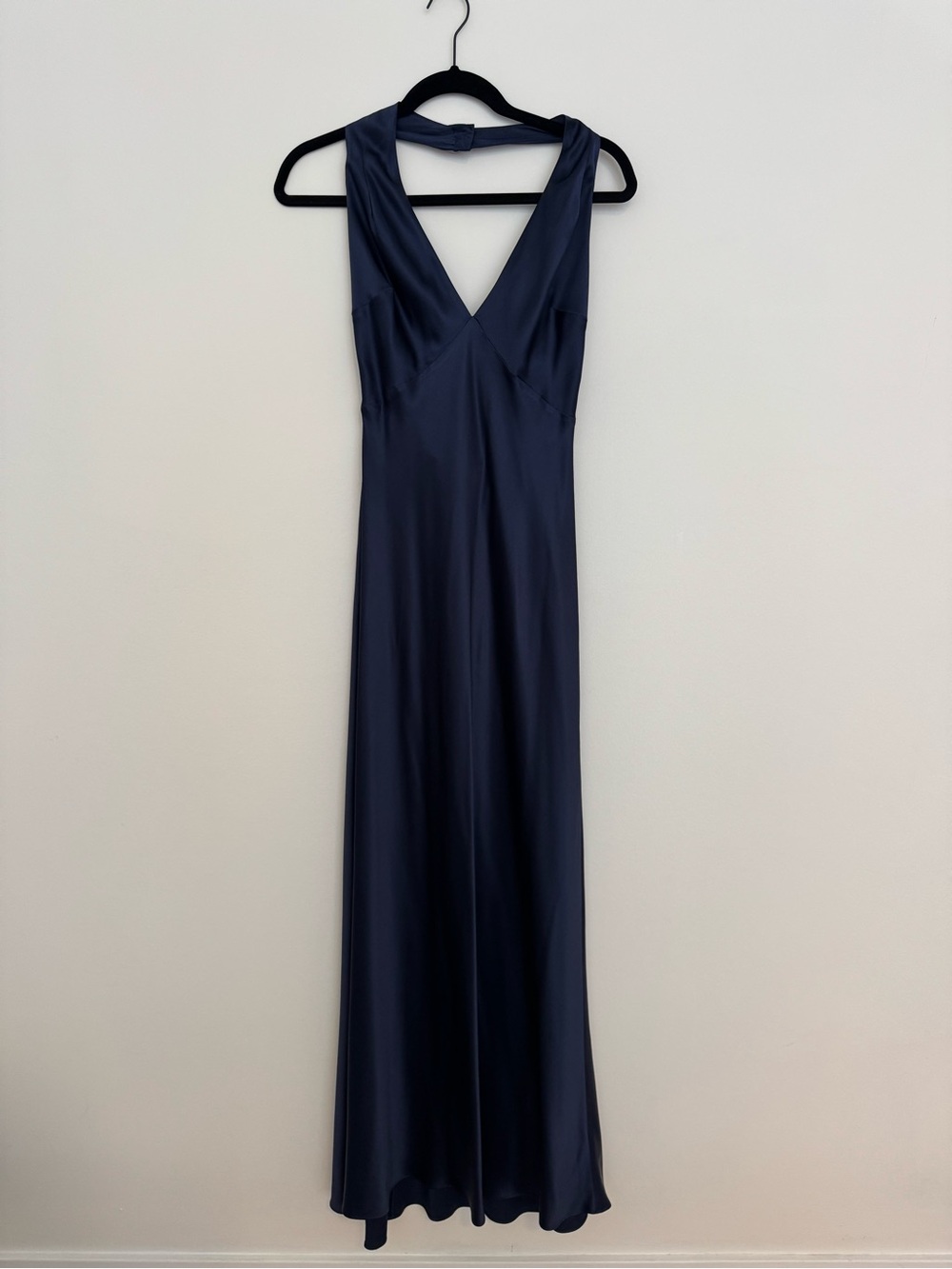 Reformation Daniela Navy Silk Dress - Picture 7 of 9